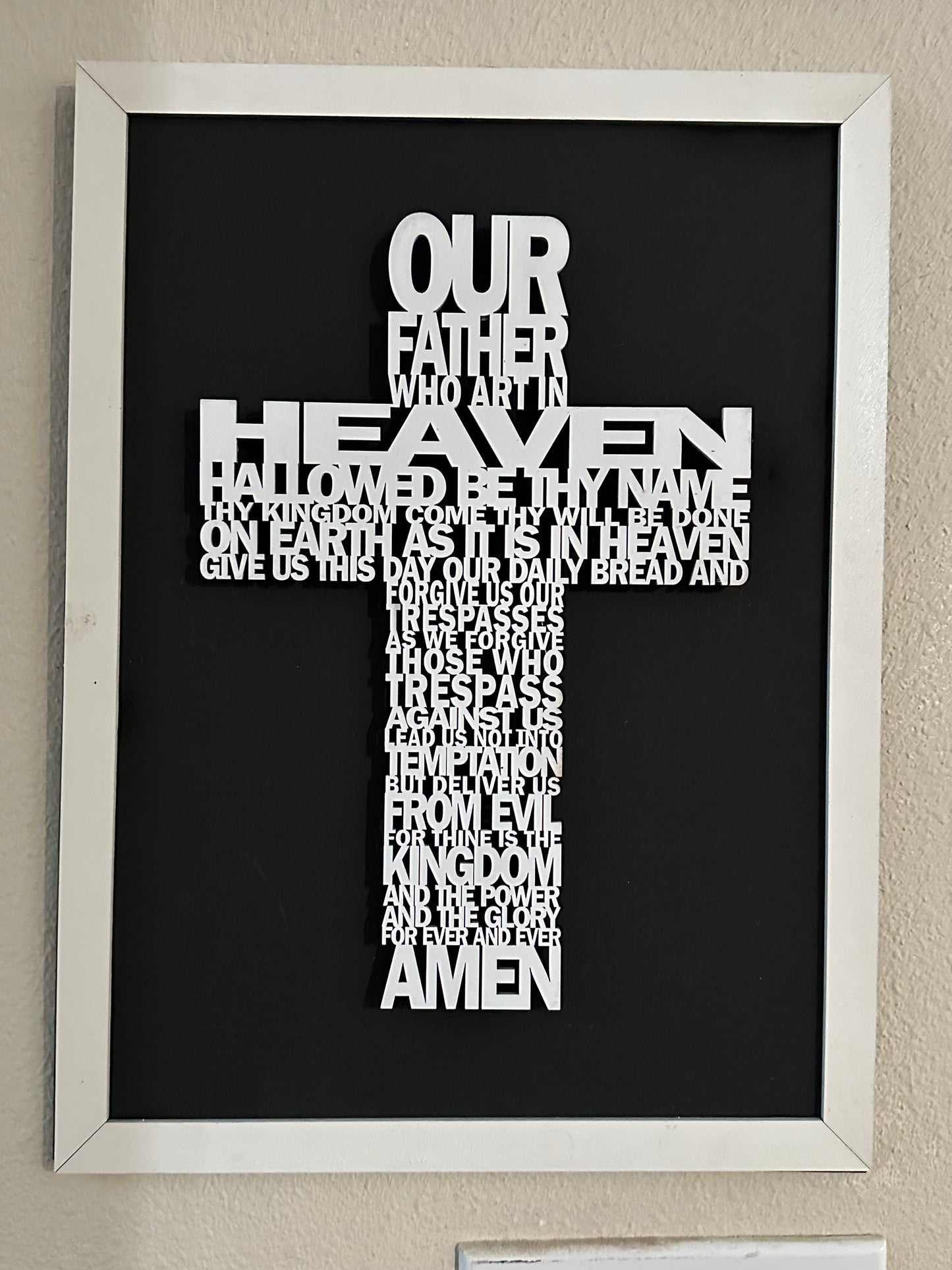 Prayer Cross Wall Art (Framed)