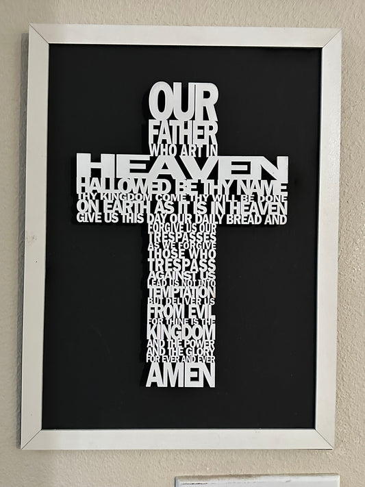 Prayer Cross Wall Art (Framed)