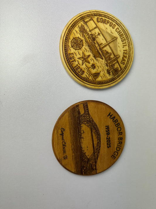 Engraved Wood Coaster Holder