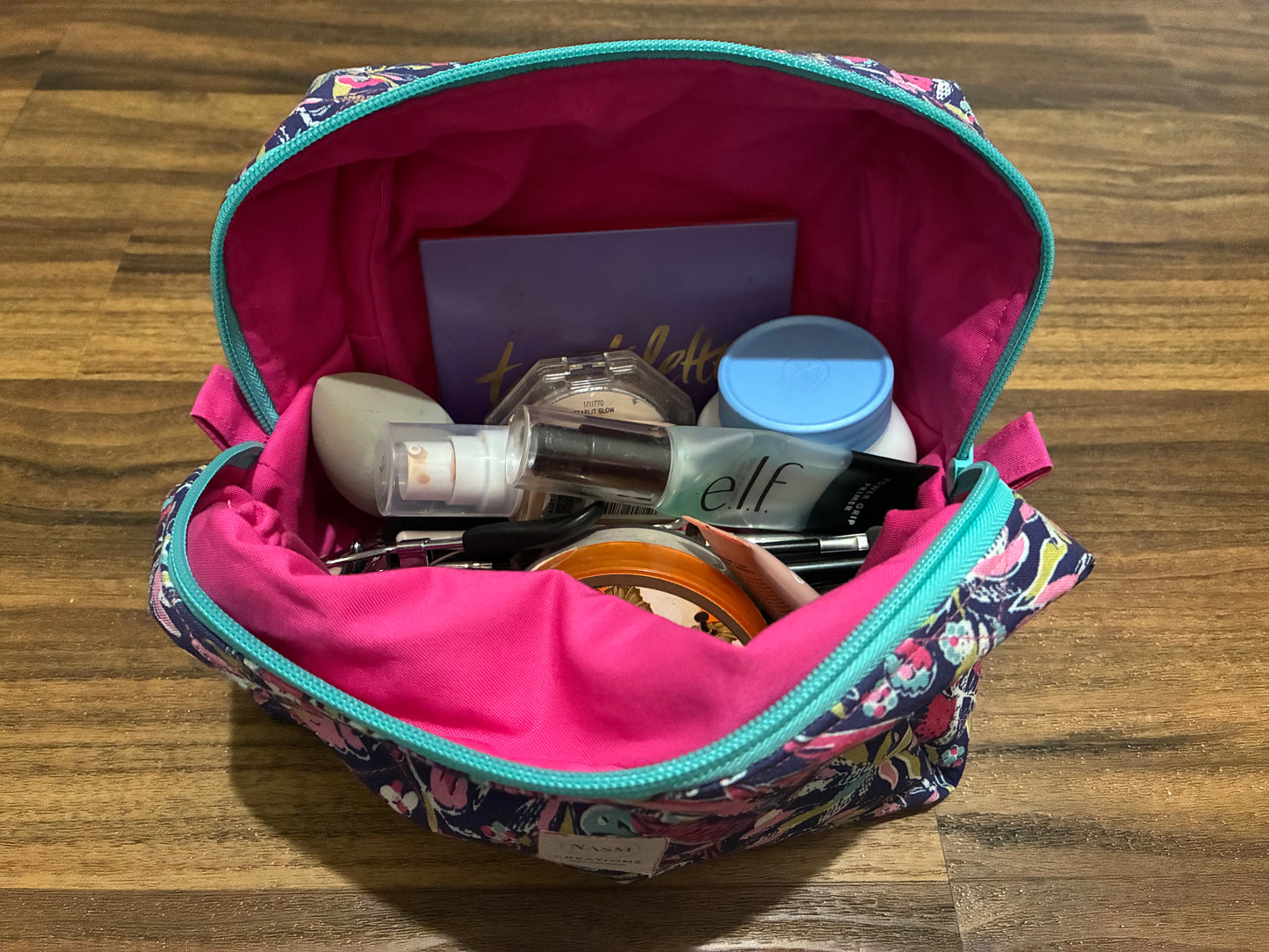 Midnight Tropics Quilted Cosmetic Bag