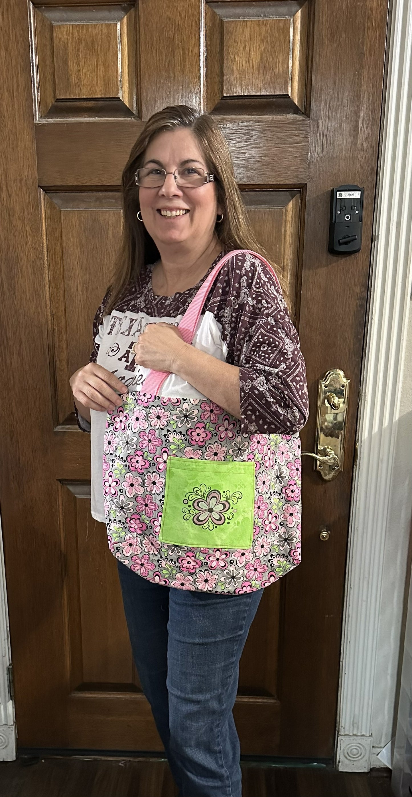 Groovy Bloom Tote | Handmade Pink Floral Tote Bag