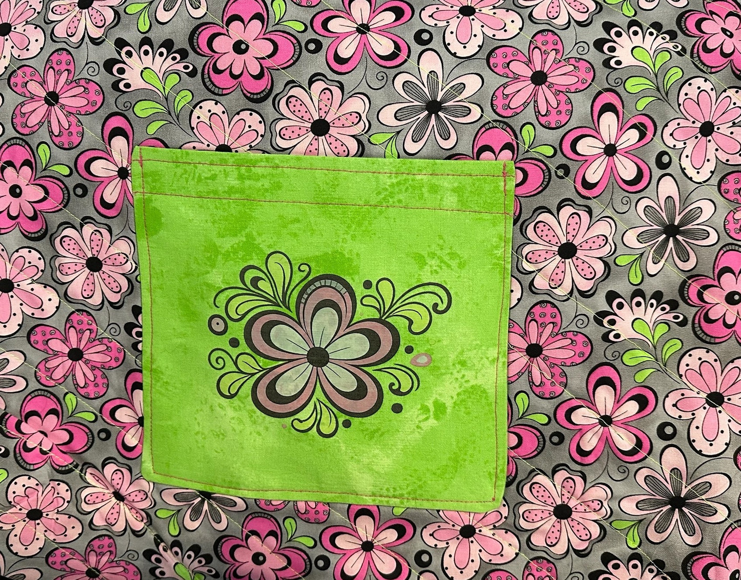Groovy Bloom Tote | Handmade Pink Floral Tote Bag