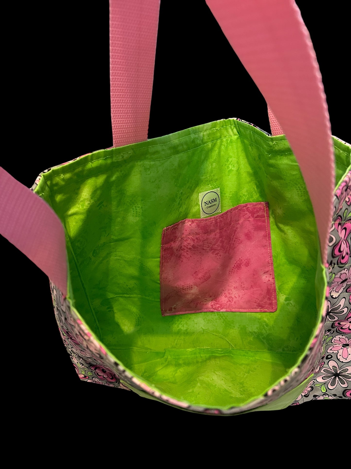 Groovy Bloom Tote | Handmade Pink Floral Tote Bag